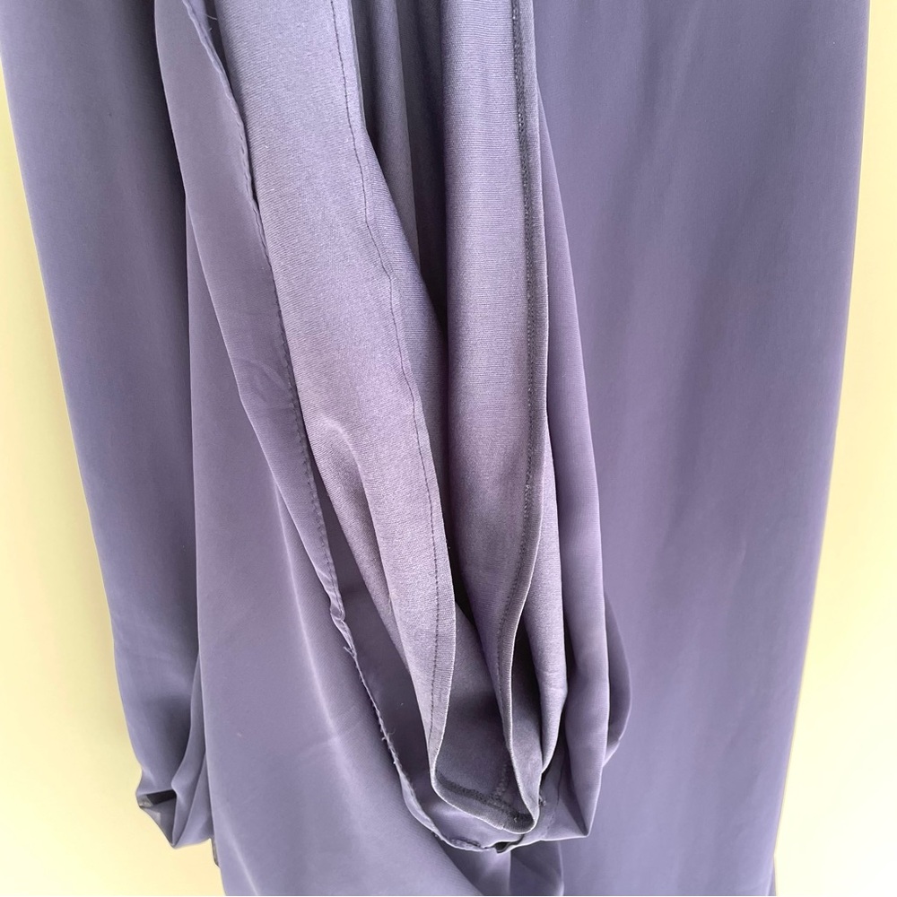 MORILEE Madeline Gardner Halter Chiffon Bridesmaid Jumpsuit in Sapphire 21626 - Picture 10 of 14